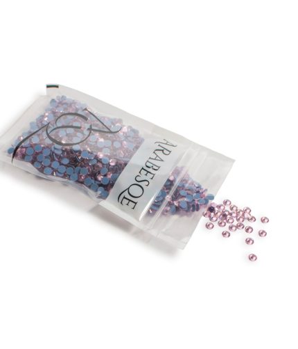 Cristales hot fix rosas para decoración de maillots y vestuarios de baile