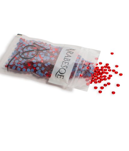 Cristales hot fix rojos para decoración de maillots y vestuarios de baile