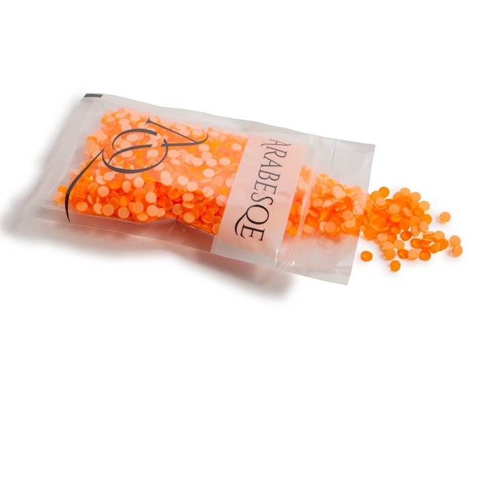 Cristales hot fix naranja neón para decoración de maillots y vestuarios de baile
