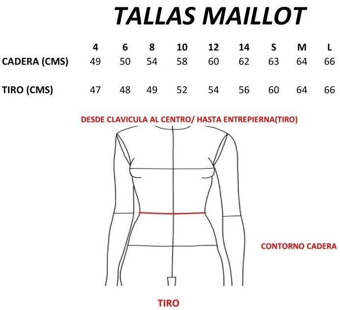 tallas maillot
