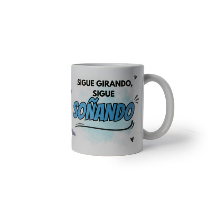 taza gimnasia rítmica azul
